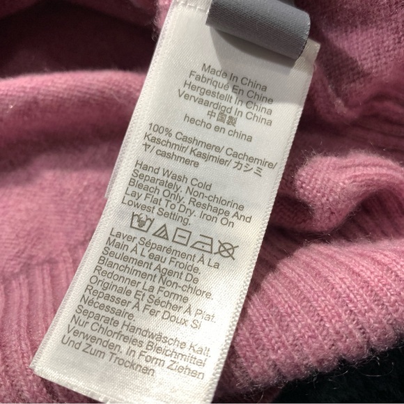 J Crew Cashmere Shrunken Crewneck Sweater L, Heather Petunia - Picture 10 of 11